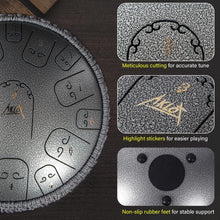 Load image into Gallery viewer, Ethereal Sound 14" Steel Tongue Drum - Perfect for Beginners and Professionals