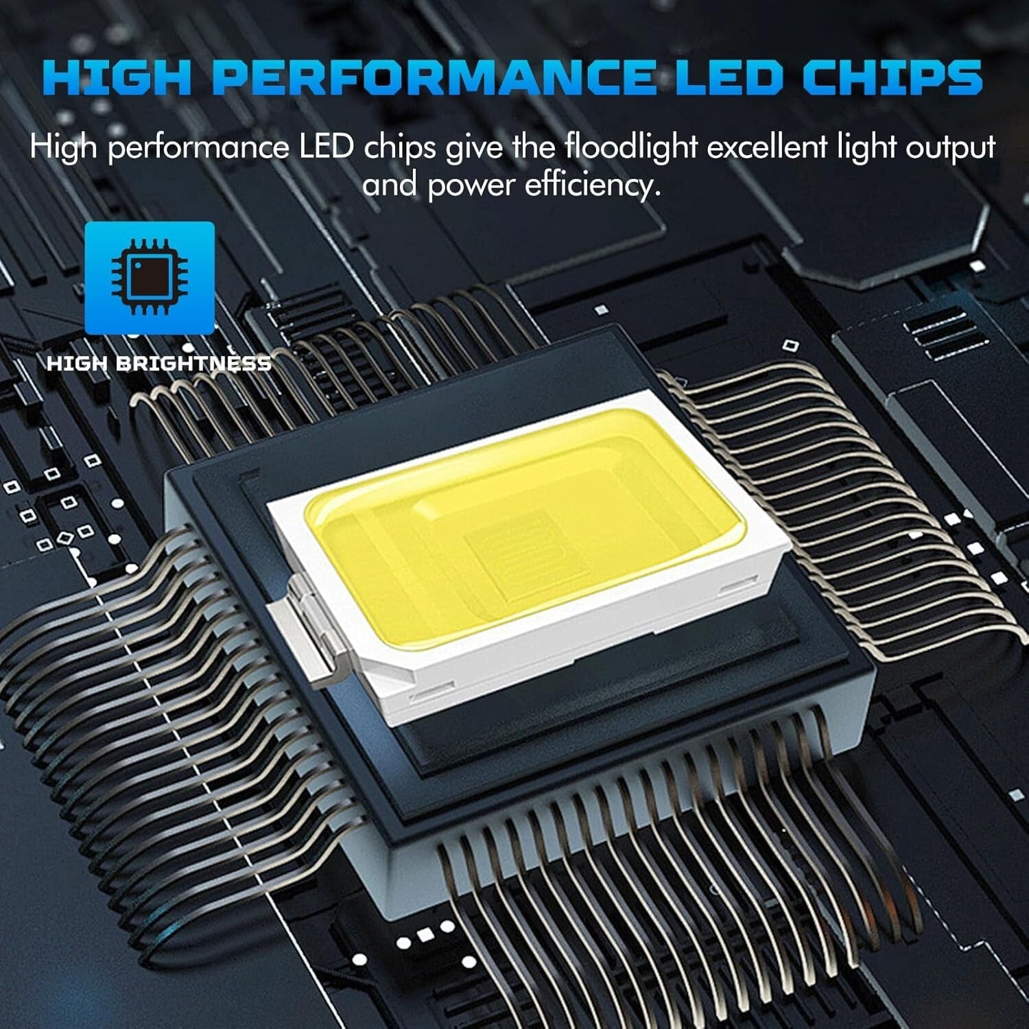 Energy-Saving 500W Slim Design Flood Light - 40000Lumen for Garage & Garden