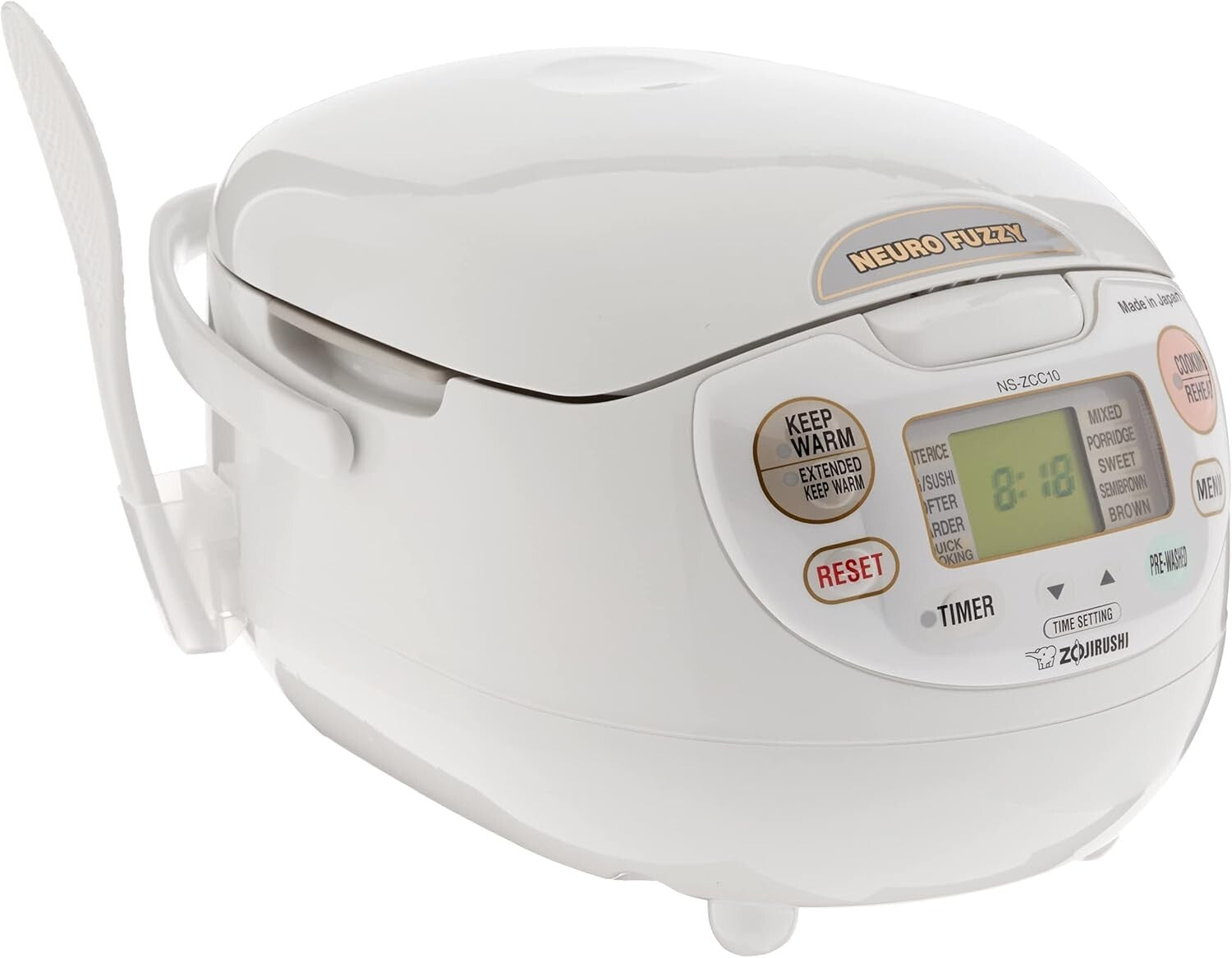 Elegant 5.5-Cup Electric Rice Cooker - Neuro Fuzzy Technology & Warm Function