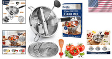 Load image into Gallery viewer, Durable Stainless Steel Food Mill with Three Milling Discs &amp; Non-Slip Design