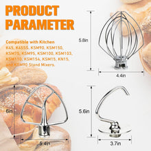 Load image into Gallery viewer, Premium Stainless Steel Mixer Attachments Set for KitchenAid Tilt-Head Mixers