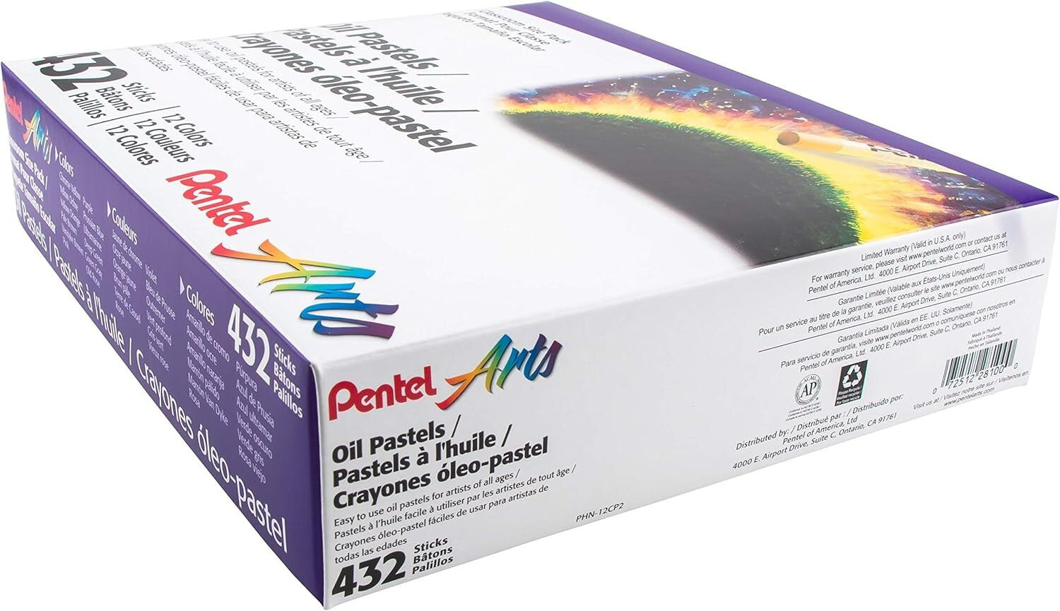 Durable Multi-Color Oil Pastels 432-Piece Set for Adult Artists - Easy to Blend