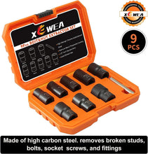 Load image into Gallery viewer, 9PCS Professional Lug Nut Extractor Set - 1/2" Drive Bolt Removal Tool