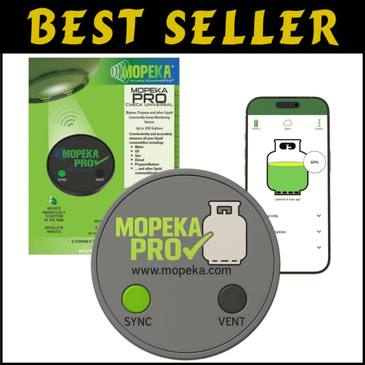 App-Controlled Propane Tank Pressure Gauge - Wireless and Magnetic Installation