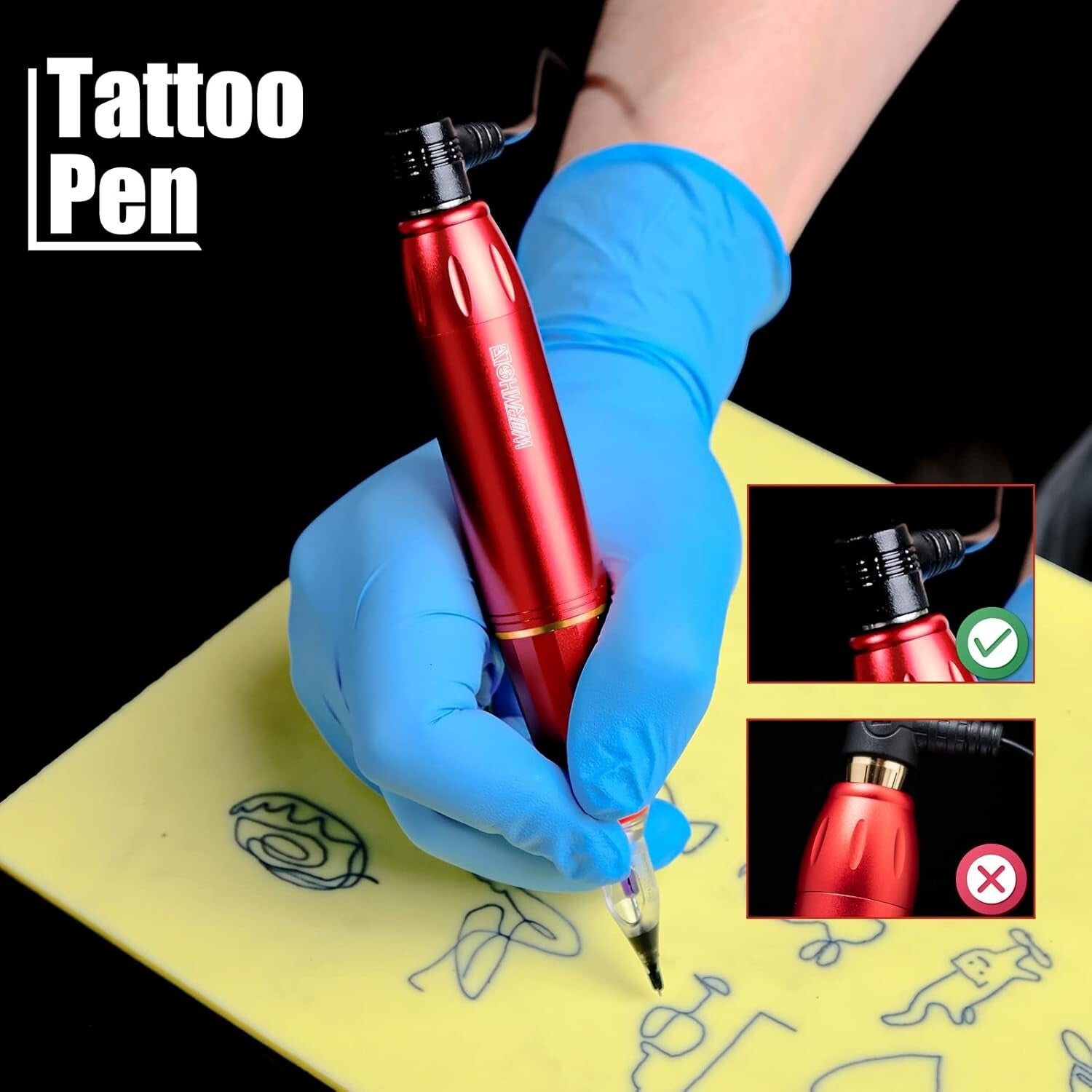 Beginner-Friendly Tattoo Gun Kit - Compact Rotary Pen with Complete Supplies