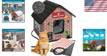 Load image into Gallery viewer, Insulated Outdoor Cat Shelter with Heated Mat - Ideal for Colder Weather