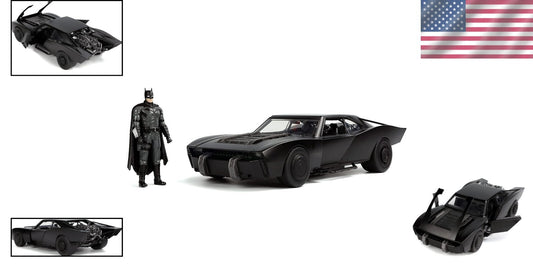 1:18 Batman Batmobile with Lights & 3.75" Figure - Must-Have for Collectors