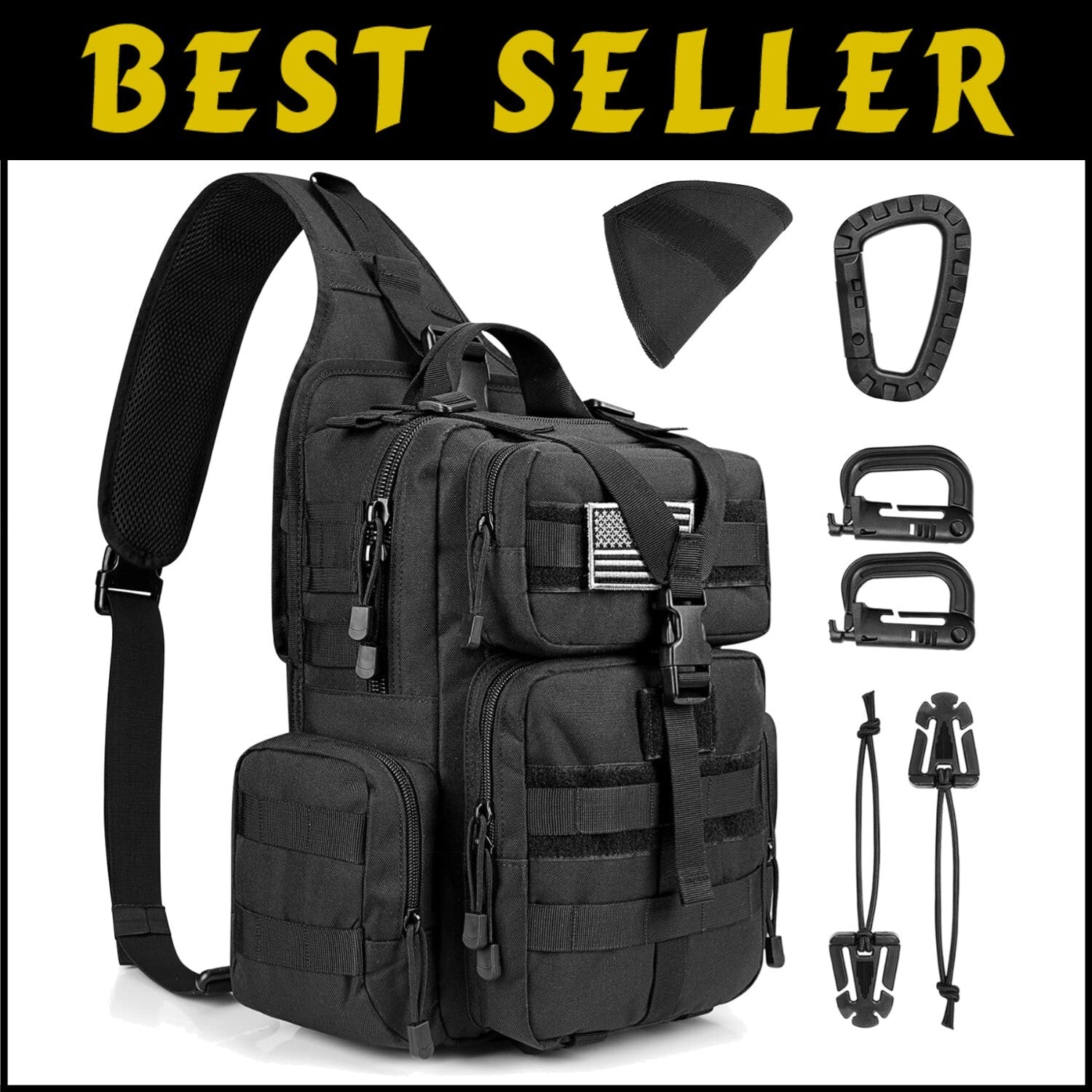Durable EDC Sling Bag Backpack - Tactical Military Shoulder Bag for Adventures