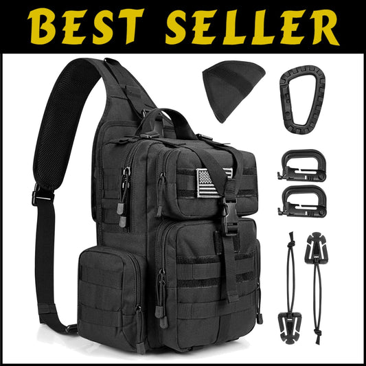 Durable EDC Sling Bag Backpack - Tactical Military Shoulder Bag for Adventures