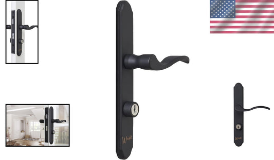 Classic Matte Black Mortise Keyed Lever Lock for Screen and Storm Doors