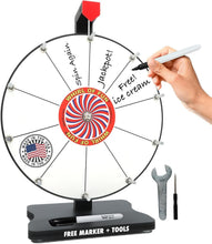 Load image into Gallery viewer, Lightweight Prize Wheel 12 Inch with Erasable Slots - Easy Setup for Events