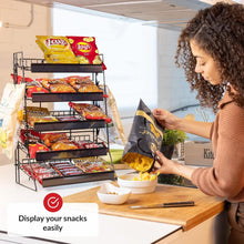 Load image into Gallery viewer, Compact Countertop Snack Organizer - Tiered Rack for Chips and Candy Display