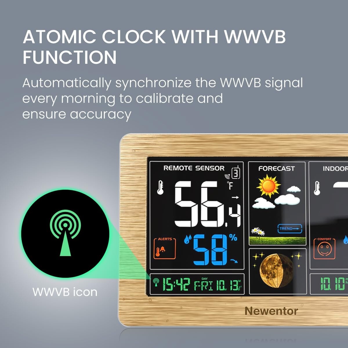 Sophisticated Weather Station: Wireless Thermometer with Atomic Clock & Forecast