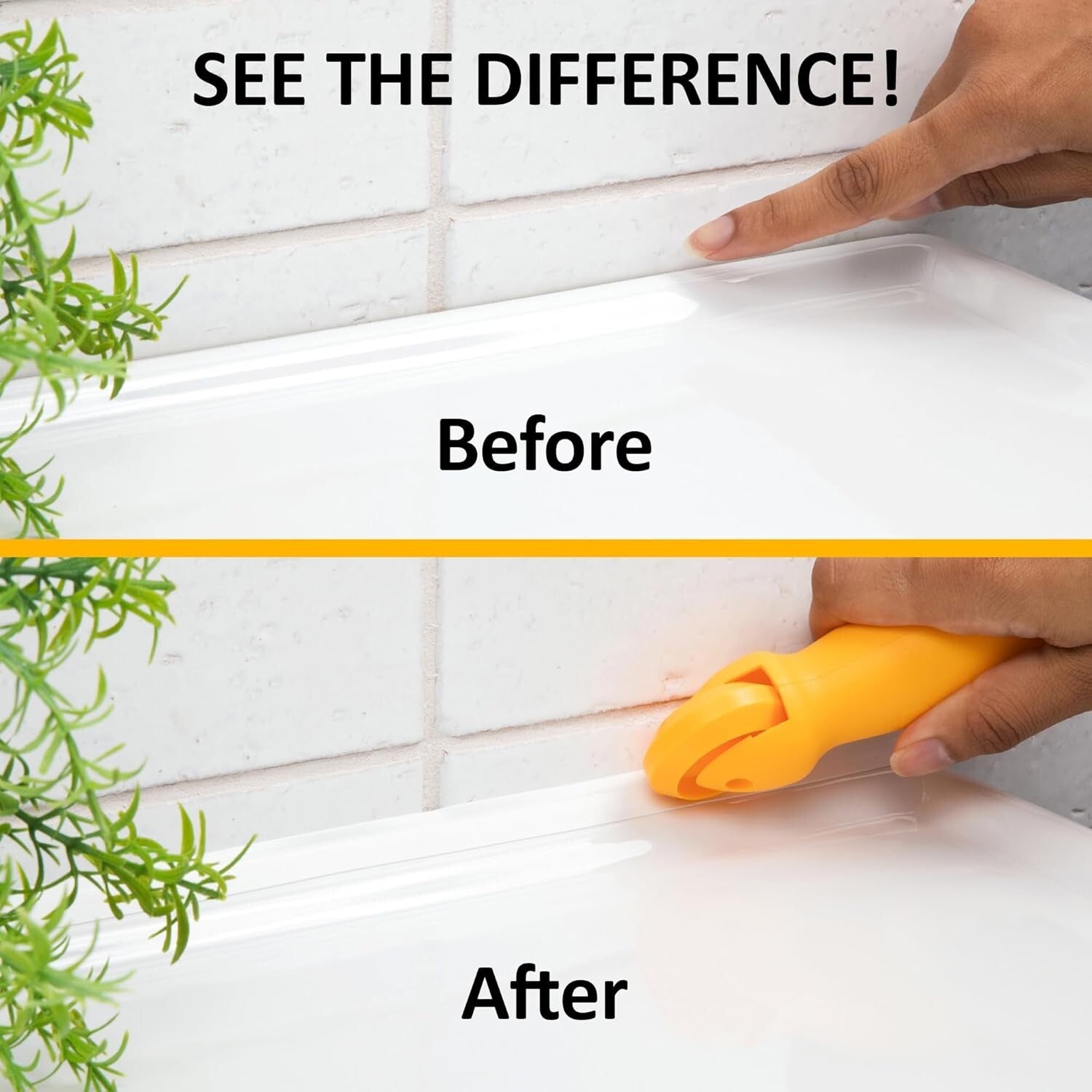 10ft Premium White Caulk Strip Bundle - Mess-Free Application for Home Projects