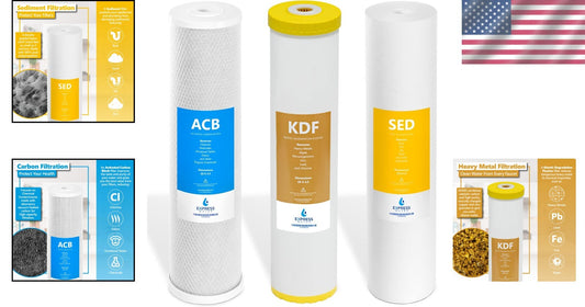 Durable 5-Micron Water Filter Replacement Set - 4.5"x20" High-Performance Kit
