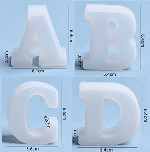 Flexible Food-Grade Silicone Alphabet Mold - 2.5 Inch - Perfect for Crafts