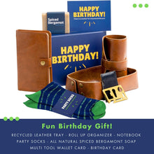 Load image into Gallery viewer, Thoughtful Birthday Gift Set for Men - Luxurious Leather and Practical Items