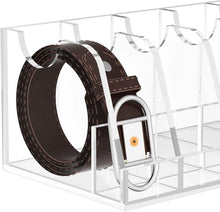 Load image into Gallery viewer, Clear Acrylic Belt Storage Holder with Display Stand - Organize with Elegance