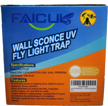 Load image into Gallery viewer, Sleek 12" Fly Light Trap - Wall Sconce Style for Efficient Insect Control