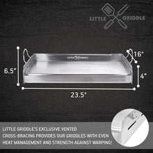 Load image into Gallery viewer, Portable Stainless Steel Griddle with Removable Handles - Ideal for Camping