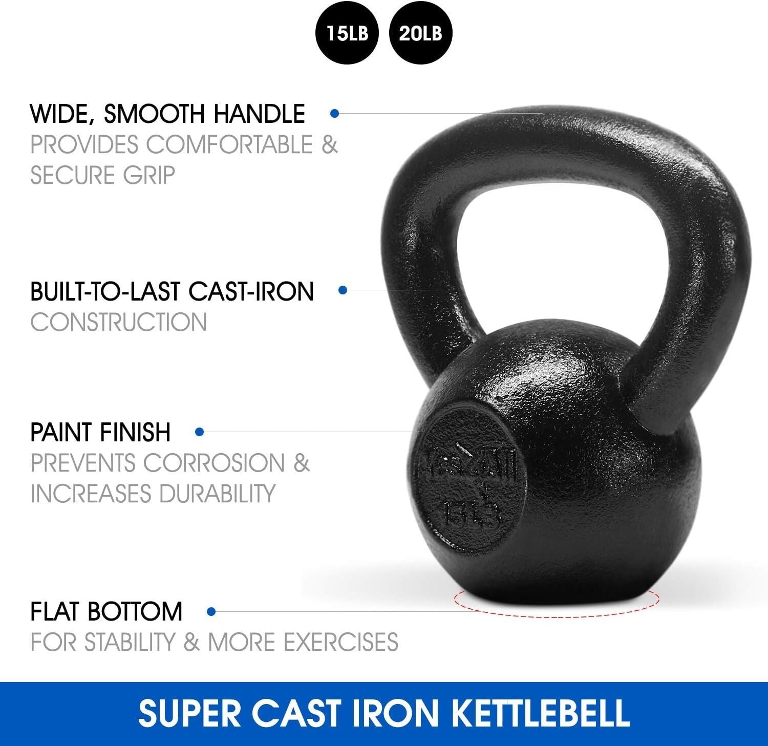 Versatile 5-30 lbs Kettlebell Set for Strength and Home Training - Cast Iron
