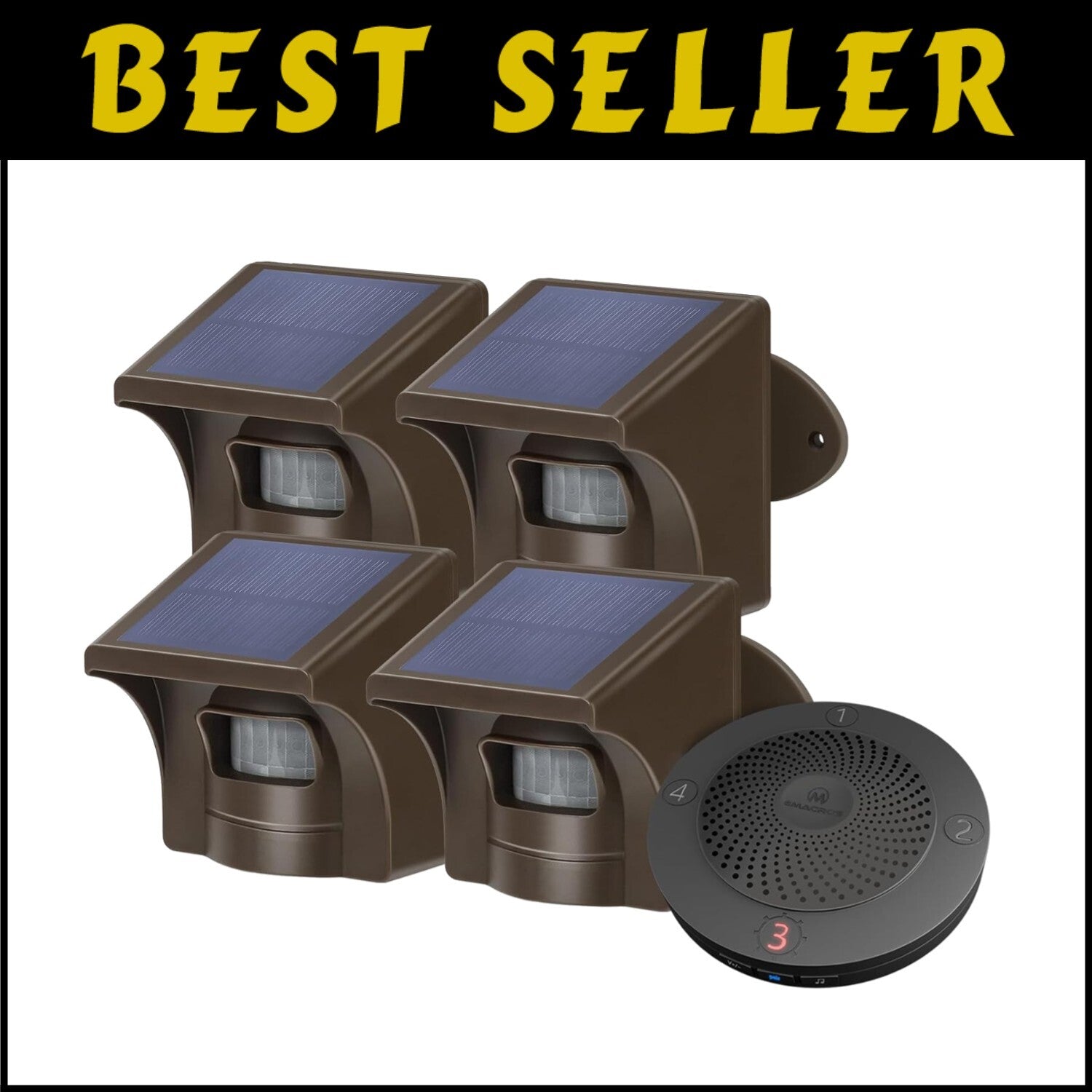 Industrial-Grade Solar Driveway Alarm System - 1500FT Long Range & Adjustable