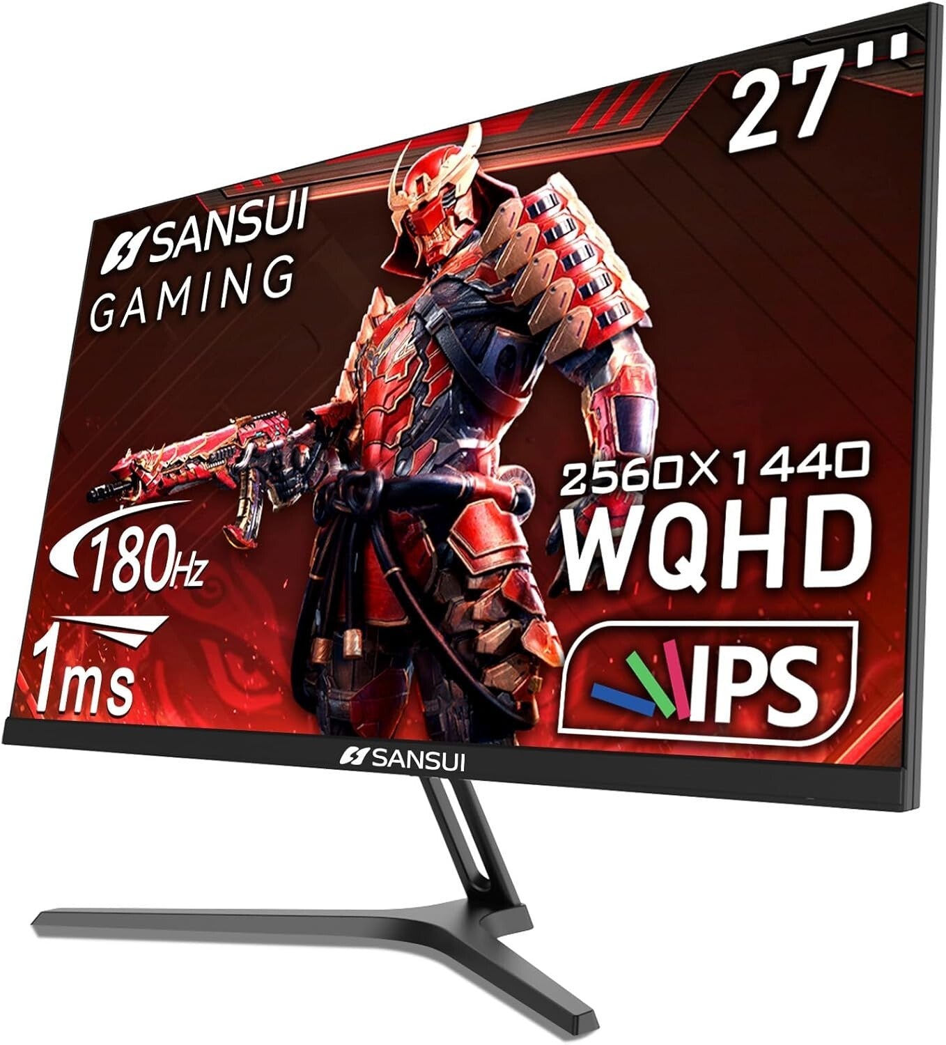 27 Inch QHD 2560x1440 180Hz Monitor: Fast-Response, Eye Care, Adjustable Stand
