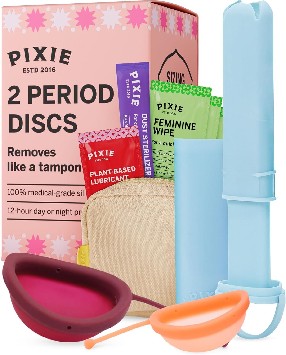 Beginner-Friendly Menstrual Disc Bundle with Tampon-Like Applicator - 100% Safe