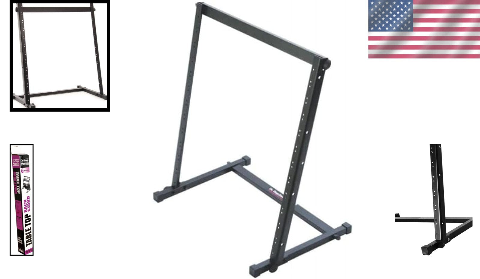 Angled Black Metal Rack Stand - 12 Spaces for Gear, Stunning 115 lbs Capacity
