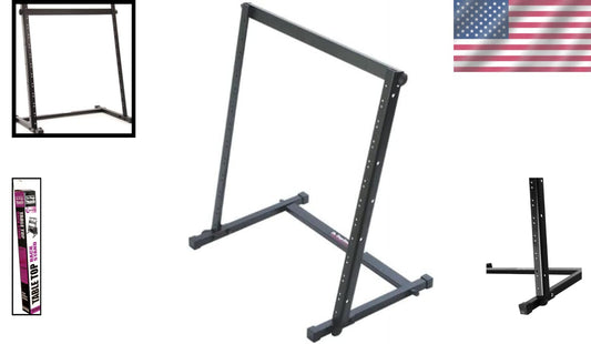 Angled Black Metal Rack Stand - 12 Spaces for Gear, Stunning 115 lbs Capacity
