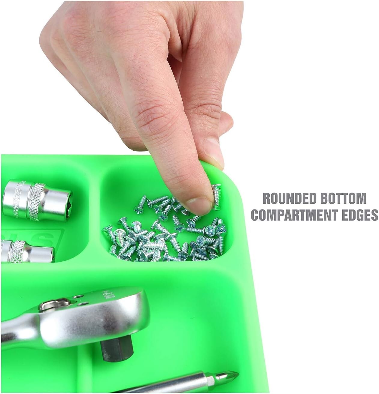 Heat-Resistant Rubber Tool Mats: 3-Piece Rounding Tray Set for Easy Organization