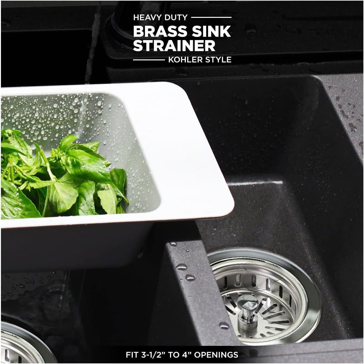 Durable Stainless Steel Sink Drain Assembly - Easy to Install & Clean, 1.79 Size