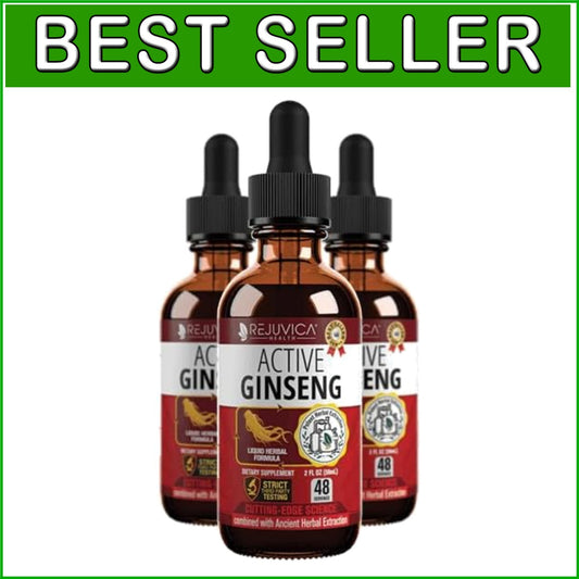Easy-To-Use Active Ginseng Liquid - Natural Energy & Vitality Boost (3 Bottles)
