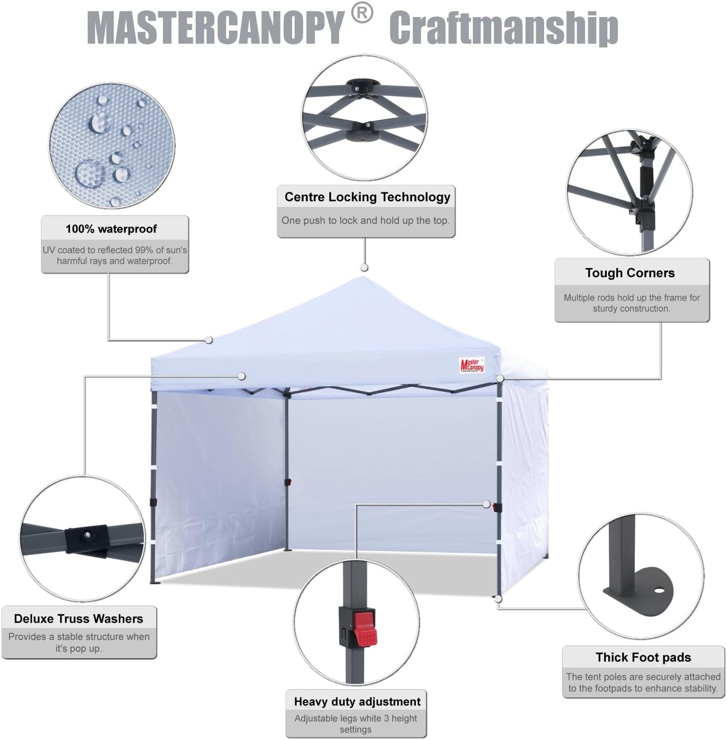 Spacious Heavy-Duty 10x10 Canopy Tent with Multiple Sidewalls for Events