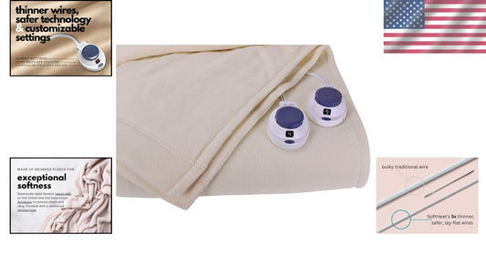 Luxurious Electric Heated Micro-Fleece Blanket with Automatic Shut-Off Feature
