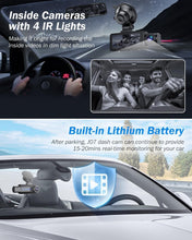 Load image into Gallery viewer, Advanced 2.5K Triple Car Dash Cam with IR Night Vision &amp; 24Hr Parking Guard