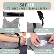 Load image into Gallery viewer, Lightweight Machine Washable J-Shape Recovery Pillow With Arm Support Pocket