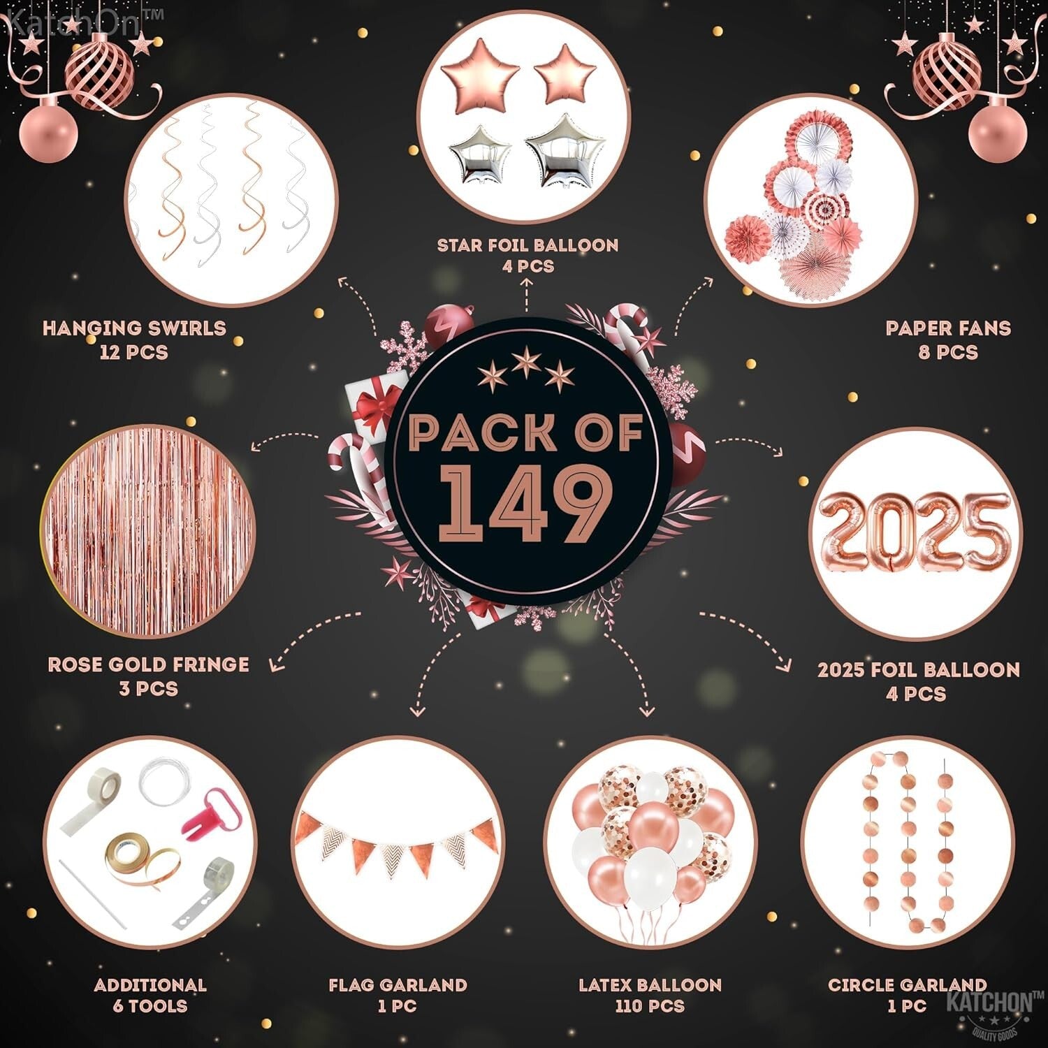 Giant 40-Inch 2025 Balloons with Fringe Backdrop for Ultimate Grad Celebration