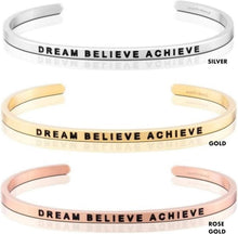 Load image into Gallery viewer, Inspirational Gold Adjustable Cuff Bracelet - Stainless Steel Mantra Band Gift
