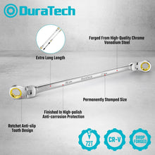 Load image into Gallery viewer, Extra Long Anti-Slip Flex-Head Ratcheting Wrench Set - 6-Piece Metric CR-V Steel