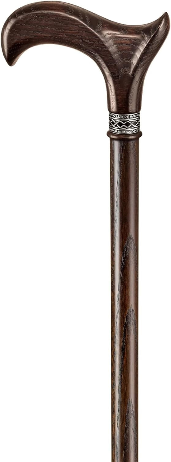Lightweight 37'' Handmade Cane with Ergonomic Derby Handle - Ideal Gift Option
