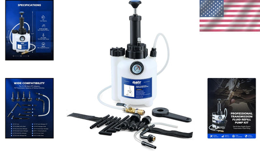 Durable 3L Transmission Fluid Transfer Pump with Storage Belt & 12 ATF Adapters
