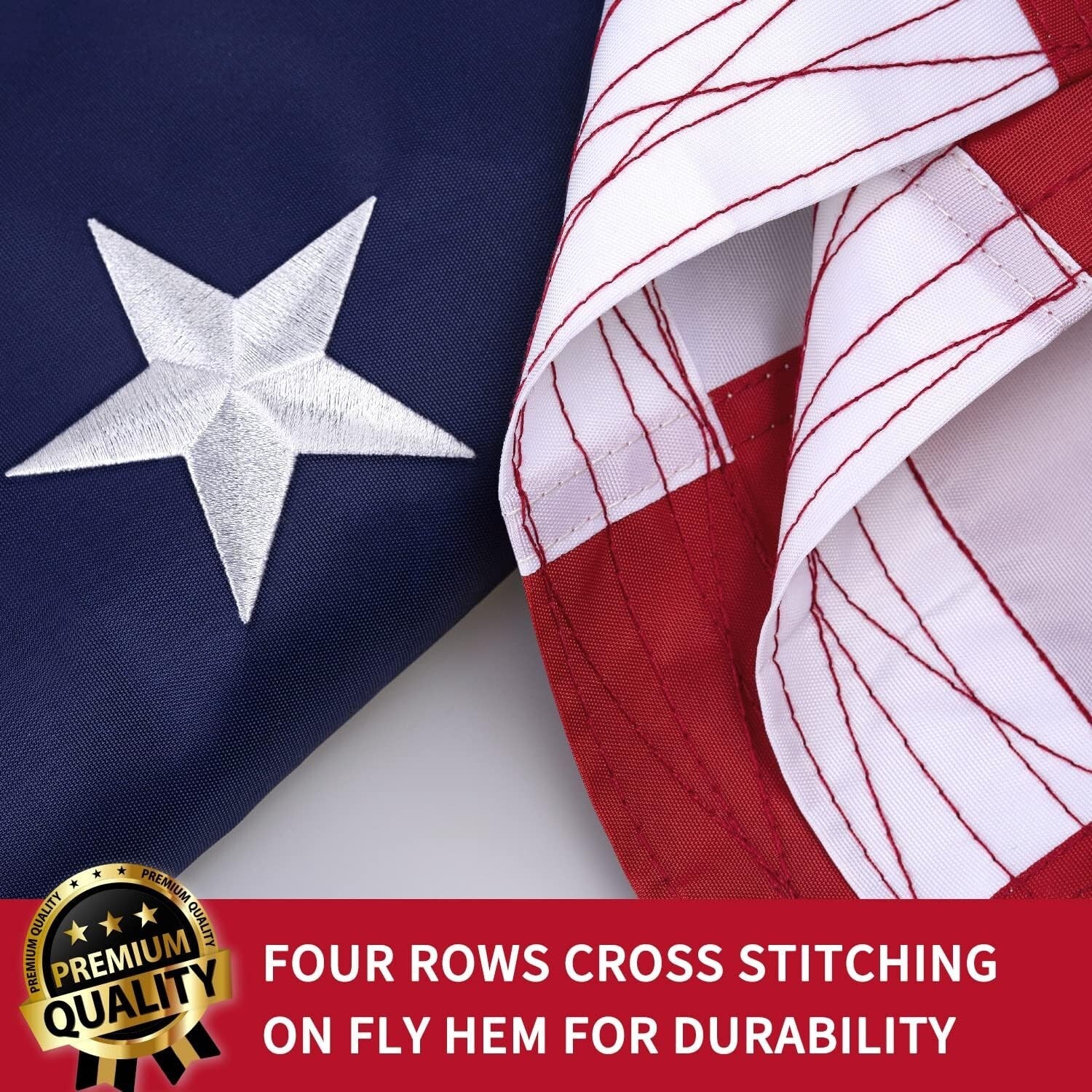 Premium 6x10 American Flag - Heavy Duty Nylon with Embroidered Stars & Stripes