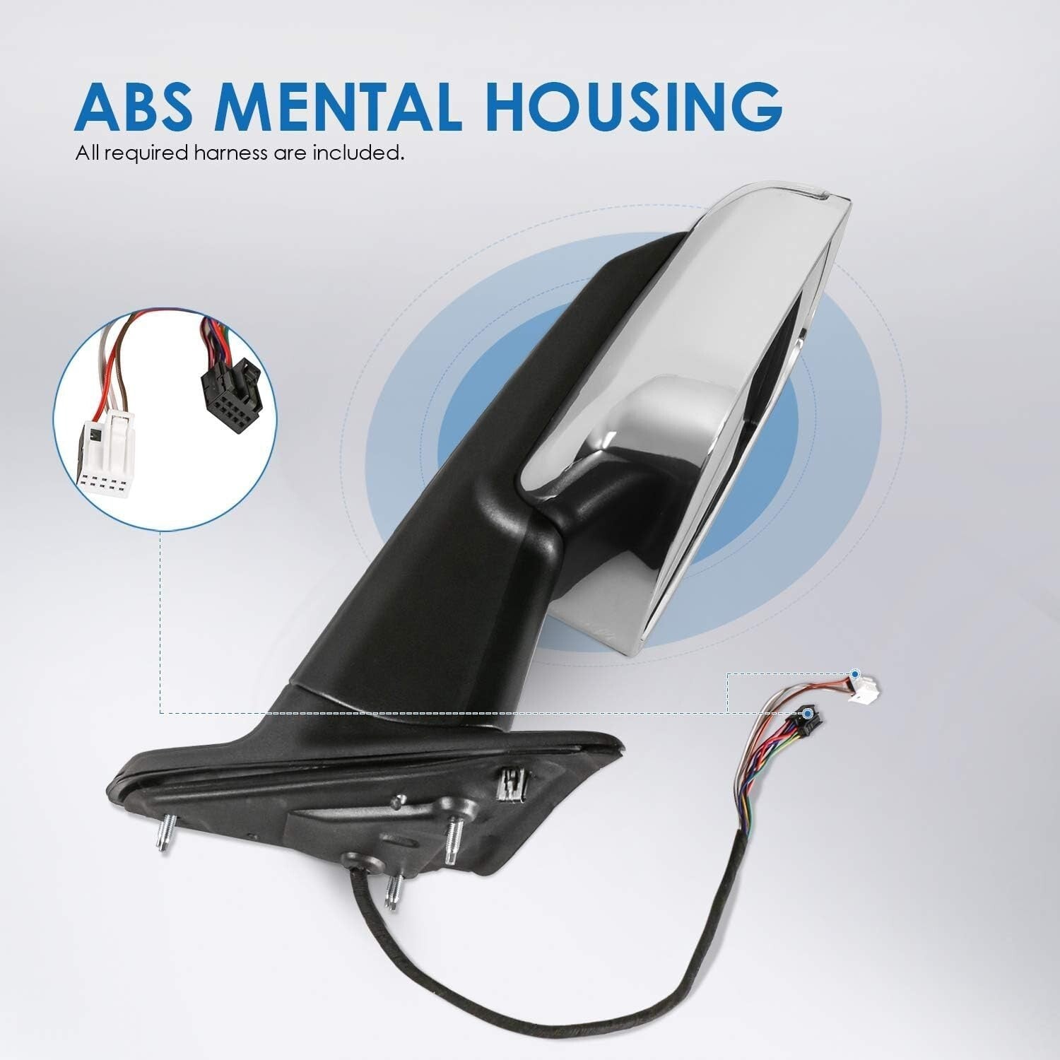 Premium Heated Towing Mirrors with Puddle Lights for 2009-2023 Ram 1500 Classic