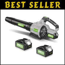 Load image into Gallery viewer, High-Power Cordless Leaf Blower with Adjustable Speed &amp; Battery Charger Included