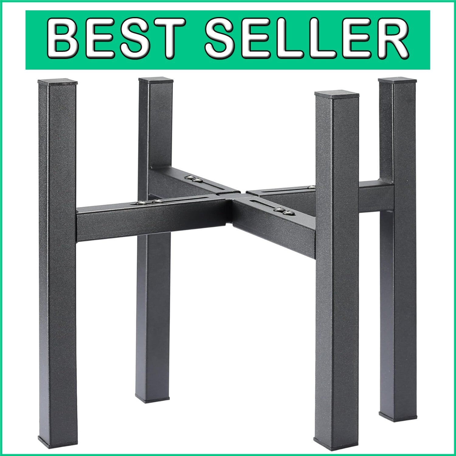 2 Pack Adjustable Metal Plant Stands for Large Planters, Heavy Duty 300 lbs