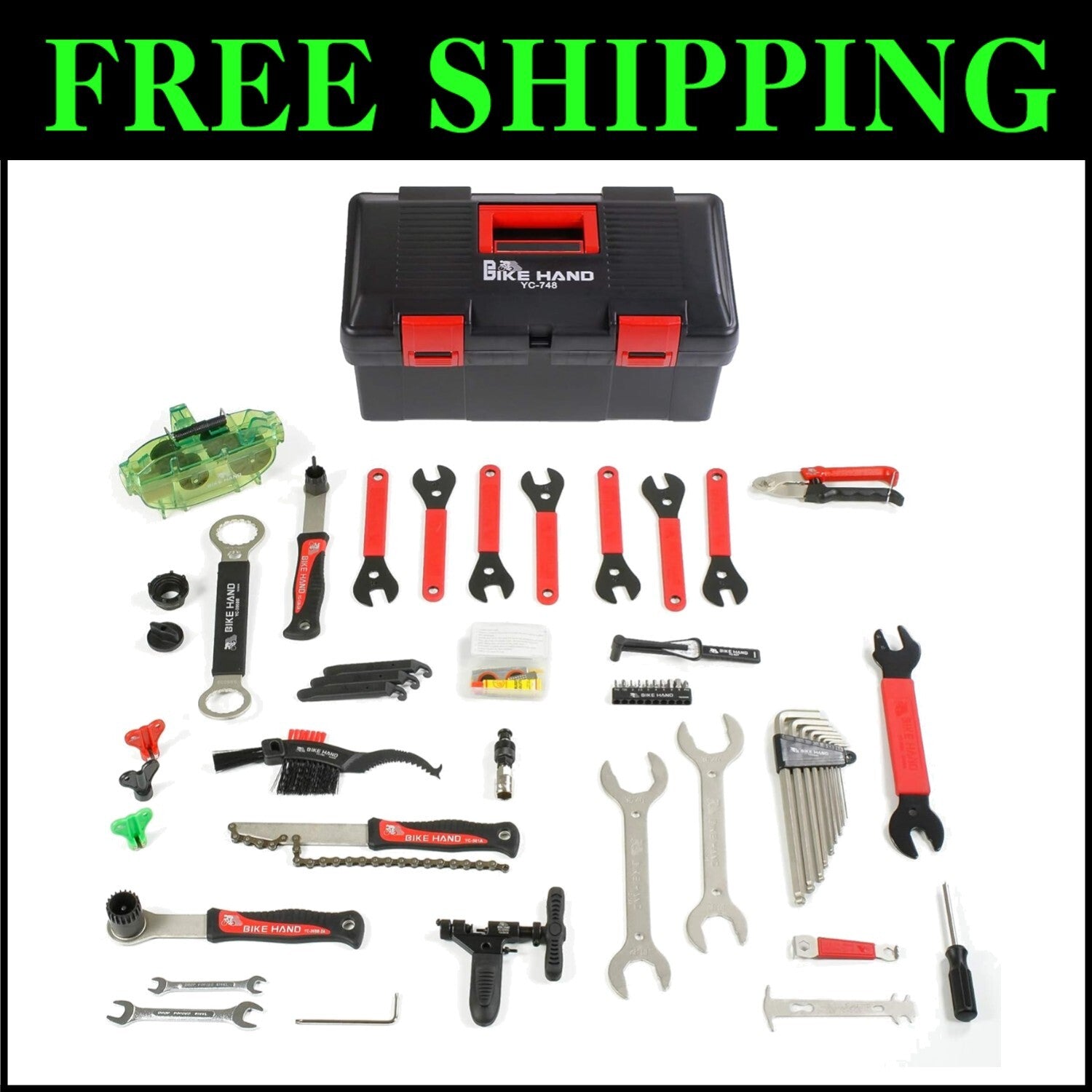 Complete Bicycle Repair Kit - 37 Tools Including Torque Wrench in Storage Case