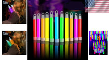 Load image into Gallery viewer, Super Bright Glow Sticks 100ct with Lanyards - Party Essentials for Hours of Fun