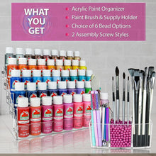 Load image into Gallery viewer, Portable Paint Organizer &amp; Brush Holder - Durable, Clear Acrylic with Style