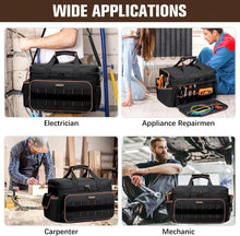 Load image into Gallery viewer, 17" Heavy Duty Tool Bag with 20 Pockets - Portable Organizer for Professionals